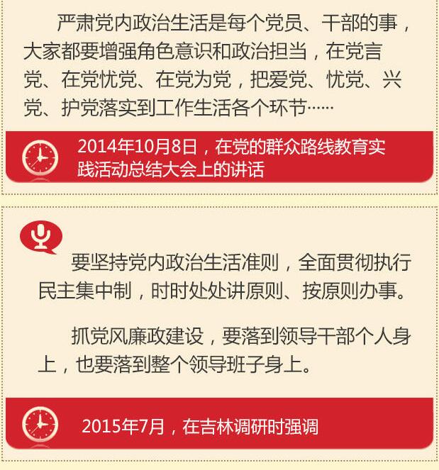 黨的十八大以來(lái)習(xí)總書記“話”黨內(nèi)政治生活